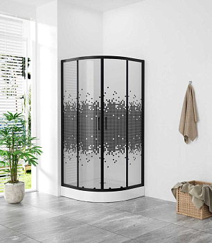 Душевой угол ZILI DO E1004-80 БУРИ 800х800х1950 мм 4мм раздвижной 1.2