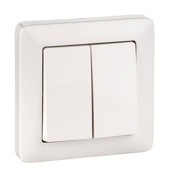 Выключатель 2-клавишный, встраиваемый VS56-234-B Хит, Schneider Electric