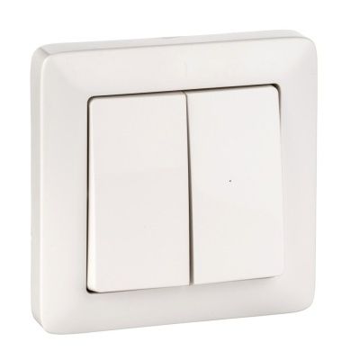 Выключатель 2-клавишный, встраиваемый VS56-234-B "Хит", Schneider Electric