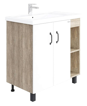 Тумба Onika ТИМБЕР 80.10 белый мат./дуб сонома 