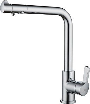 Смеситель д/кухни D&K Rhein.Schiller DA1461601 с подключением к фильтру, хром