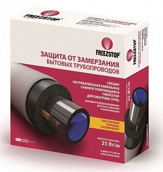 Комплект для обогрева труб Freezstop-25-8, кабель саморегулирующийся