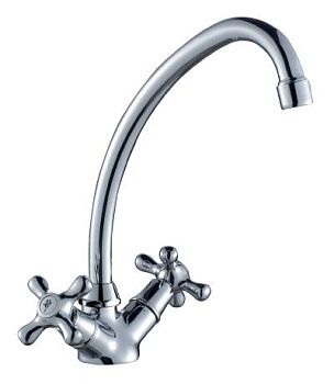 Смеситель для умывальника Rossinka H02-62 двуручный