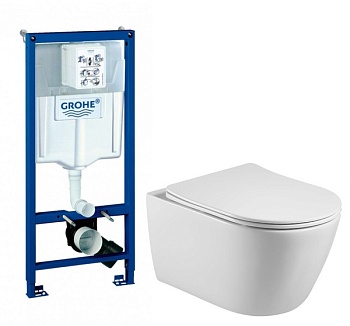 Комплект унитаз с фун. биде CEZARES COMFORT CZR-191-TH-BS + инсталляция Grohe Rapid SL (38772001)