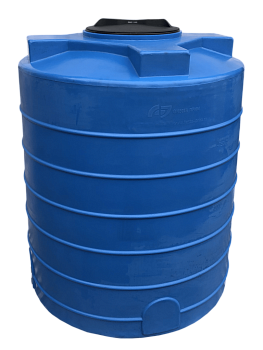 Бак пластиковый 1000л с крышкой, вертикальный, цилиндр
