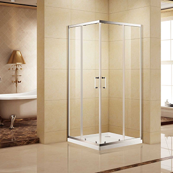Душевое ограждение ZILI DO K-871N ГЕМЕРА  1000х1000х2000мм 6мм раздвижное б.поддон универсальное Т07