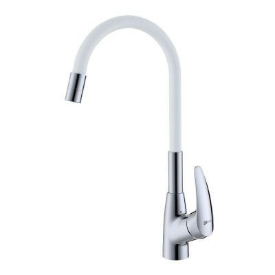 Смеситель для кухни Lemark Linara LM0415C White с гибким изливом
