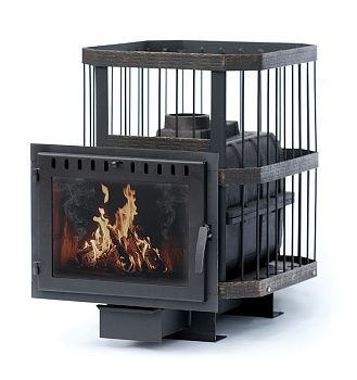 Печь банная Сибирь 18 панорамное стекло 