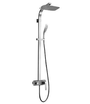 Душевой гарнитур со смесителем Lemark LM4960CW, Тропический дождь