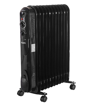 Радиатор масляный Ресанта ОМПТ-12НЧ (2,5 кВт), черный