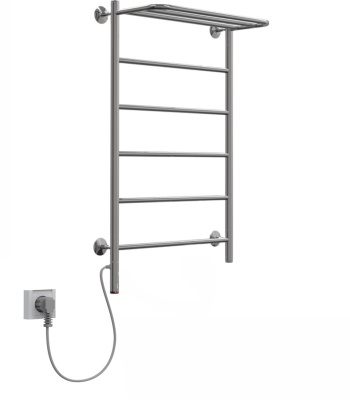 Полотенцесушитель электрический Лесенка с полкой 40*80, таймер слева (12220)