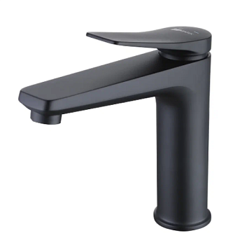 Смеситель д/умывальника Lemark Bronx LM3737BL средний, монолитный, черный
