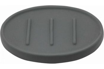 Мыльница Unna (SWTC-1204DGY-04) темно-серый, керамика/резина