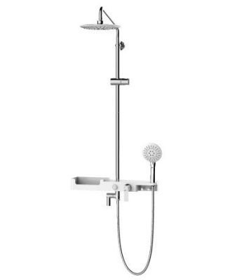 Душевой гарнитур со смесителем Lemark LM7007C, Тропический дождь, хром