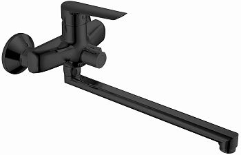 Смеситель для ванны Esko "Lagos Black" изл. 300мм, с акс., арт. LG31B