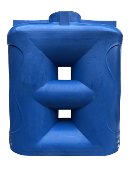 Бак пластиковый 1500л с крышкой, вертикальный, параллелепипед