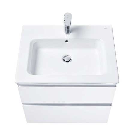 Тумба под раковину 60 см Roca Gap 857550806, 2 ящика, белый глянец