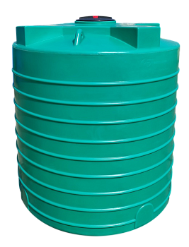 Бак пластиковый Ц5000 (d190х209) с крышкой, вертикальный, цилиндр, 5000 л. (зеленый)