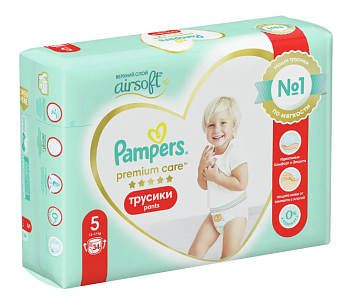 Подгузники-трусики Pampers Premium Care Pants, Junior (12-17 кг), 34 штуки