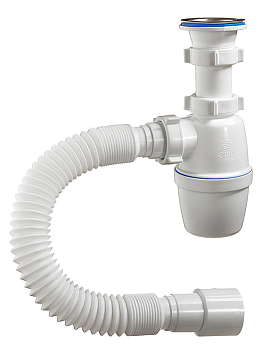 Сифон д.мойки Орио А-4001, 1 1х2-40, гибкая трубка 40х50