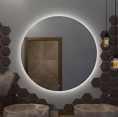 Зеркало для ванной круглое Сола 70 с LED подсветкой,