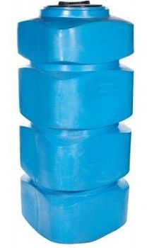 Бак пластиковый 1000л с крышкой, вертикальный, параллелепипед