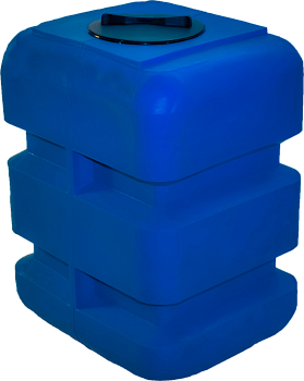 Бак пластиковый 450л с крышкой, вертикальный, параллелепипед