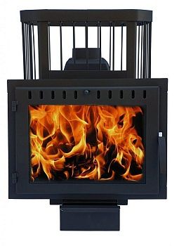 Печь банная Сибирь 21 (Облегченная топка) панорамная дверца