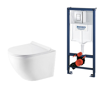 Комплект унитаз ZILI DO MGZ-66 + инсталляция GROHE Rapid SL (38772001)