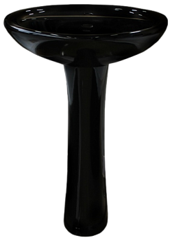 Умывальник с пьедесталом HUIDA HWBH-40070 (BK черный), HD7, 440*560*830