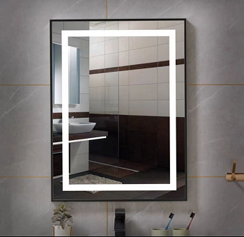 Зеркало  60 см ZILI DO M7256 LED сенсорный выключатель ШВГ 600х800х25 V