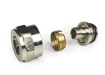 Фитинг для подключение трубы теплого пола к коллектору (Евроконус) 16*2.0 3/4