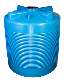 Бак пластиковый Ц7000 (d210х234) с крышкой, вертикальный, цилиндр, 7000 л.