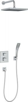 Душевая система встраиваемая Jacob Delafon Modulo E30757-CP геометрический дизайн, с термостатом