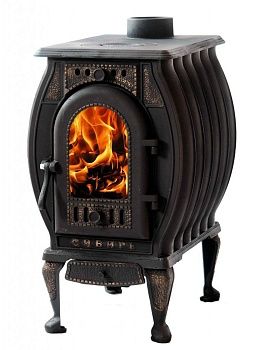 Печь отопительно-варочная чугунная СИБИРЬ (со стеклом)